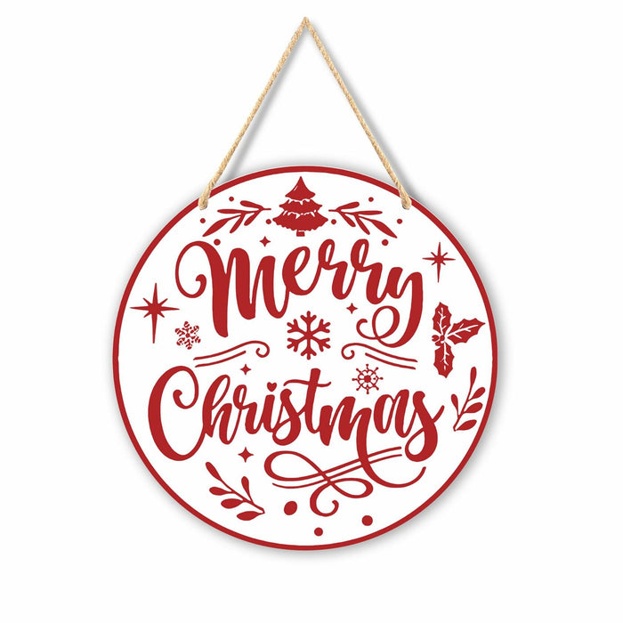 Absnfatu Merry Christmas Wooden Wall Door Sign Hanger Decor by Deal US
