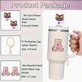 IN CHENTHY Silicone Straw Covers 2pcs Topper + Charm Chain + Stickers S by Deal US