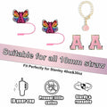 IN CHENTHY Silicone Straw Covers 2pcs Topper + Charm Chain + Stickers S by Deal US