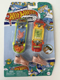 Hot Wheels Skate Miniature Finger Skateboard Set 2 Pack with Accessories by Deal US
