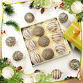 Civaner 16 Pcs Christmas Ball Ornaments Pearl Champagne Sequin Shatterproof by Deal US