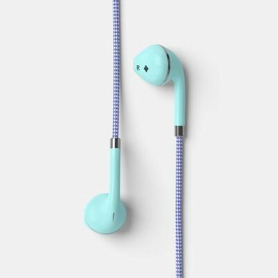 Heyday Wired Earbuds Built-In Mic 3.5mm Jack Spring Teal by Deal US