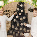 Civaner 16 Pcs Christmas Ball Ornaments Pearl Champagne Sequin Shatterproof by Deal US