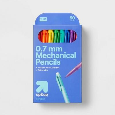 up&up Mechanical Pencil No.2 0.7mm 50ct Multicolor School Supplies by Deal US