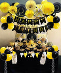 ADLKGG Navy Blue Silver Black Birthday Party Decorations Banner Balloons Set by Deal US
