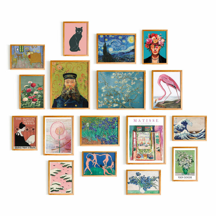 365DoRoTeYa Colorful Eclectic Gallery Wall Art Set 17 PCS Unframed by Deal US