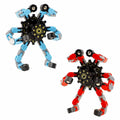 Deformation Fingertip Decompression Mechanical Gyroscope DIY Chain Red+Blue Toy by Deal US