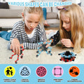 Deformation Fingertip Decompression Mechanical Gyroscope DIY Chain Red+Blue Toy by Deal US