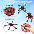 Deformation Fingertip Decompression Mechanical Gyroscope DIY Chain Red+Blue Toy by Deal US