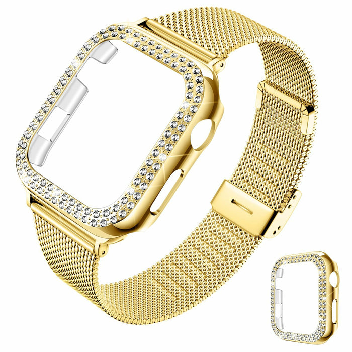 DABAOZA Apple Watch Band Crystal Rhinestone Case Mesh Strap 38mm Starlight by Deal US