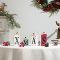SY Super Bang Rustic Wooden Xmas Sign Decorations 4PCS Farmhouse Holiday by Deal US