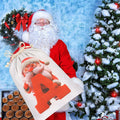 CCINEE Canvas Santa Sack 27x20in Red Drawstring Personalized Letter A by Deal US