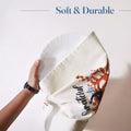 The Fine Living Company 2pc Thankful Grateful Dish Towels 18x28 Blue Orange by Deal US
