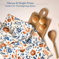 The Fine Living Company 2pc Thankful Grateful Dish Towels 18x28 Blue Orange by Deal US
