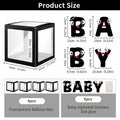 [Like New] Onteftshop Baby Boxes Letters Clear Black 4pcs Party Decorations by Deal US