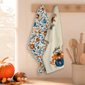 The Fine Living Company 2pc Thankful Grateful Dish Towels 18x28 Blue Orange by Deal US