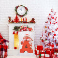 CCINEE Canvas Santa Sack 27x20in Red Drawstring Personalized Letter A by Deal US