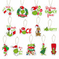 Whoville Christmas Tree Ornaments 13 Pack Wooden Hanging Decorations by Deal US