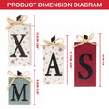 SY Super Bang Rustic Wooden Xmas Sign Decorations 4PCS Farmhouse Holiday by Deal US