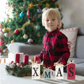SY Super Bang Rustic Wooden Xmas Sign Decorations 4PCS Farmhouse Holiday by Deal US