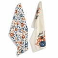 The Fine Living Company 2pc Thankful Grateful Dish Towels 18x28 Blue Orange by Deal US