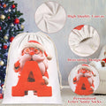 CCINEE Canvas Santa Sack 27x20in Red Drawstring Personalized Letter A by Deal US