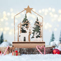 MYISUB Christmas Reindeer LED Wooden Ornaments Small 6.7x3.5x2.36 Inches by Deal US
