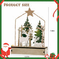 MYISUB Christmas Reindeer LED Wooden Ornaments Small 6.7x3.5x2.36 Inches by Deal US