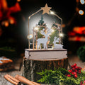 MYISUB Christmas Reindeer LED Wooden Ornaments Small 6.7x3.5x2.36 Inches by Deal US