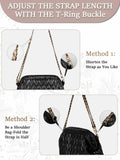 Homsunyi Women's Pleated Quilted PU Clutch Bag Evening Handbag by Deal US