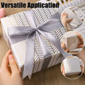 Koogel Wrapping Paper Roll 3 PCS Gold White 17x120 Inch Party Wedding by Deal US
