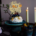 AROKIPPRY Gold Glitter Pumpkin Cake Topper Autumn Fall Maple Leaves Party by Deal US