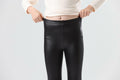 CVVTEE Girls Faux Leather Stretch Leggings Black Fleece-Lined Size 12 by Deal US