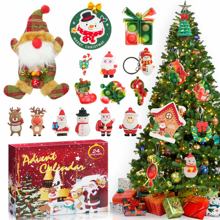 [Like New] BUSY DINOS Advent Calendar 2024 24 Days Christmas Tree Pendant Decoration by Deal US