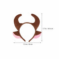 Beaupretty 2pcs Plush Bull Horns Headband Christmas Holiday Costume by Deal US