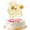AROKIPPRY Gold Glitter Pumpkin Cake Topper Autumn Fall Maple Leaves Party by Deal US