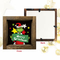 Funny Christmas Wooden Sign Home Bathroom Decor Cute Xmas 7x7 Inch Frame by Deal US