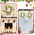 Chuangdi 24" Lighted Norfolk Pine Pampas Christmas Wreath with Pine Cones by Deal US