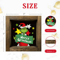 Funny Christmas Wooden Sign Home Bathroom Decor Cute Xmas 7x7 Inch Frame by Deal US
