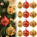 Vercraft 12 Pcs Christmas Tree Balls Ornaments Red Gold Hanging Decor by Deal US