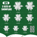 8 PCS 3D Glitter Snowflake Decorations White Christmas Tabletop Decor by Deal US