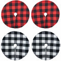 4 Pieces Christmas Tree Skirt Decoration 15" Mini Xmas Tree Skirt Set by Deal US