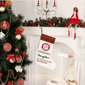 HEWBE Burlap Christmas Stocking Rustic Hanging Xmas Decoration Daughter Gift by Deal US
