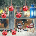 [Like New] 18 PCS Christmas Jingle Bells Ornaments Red White Green Tree Pendant Decor by Deal US