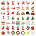 100PCS Christmas Children's Cartoon Santa Claus & Tree Waterproof Stickers by Deal US