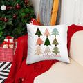 Jvpke Christmas Tree Pillow Covers 18x18 Colorful Farmhouse Xmas Decor by Deal US
