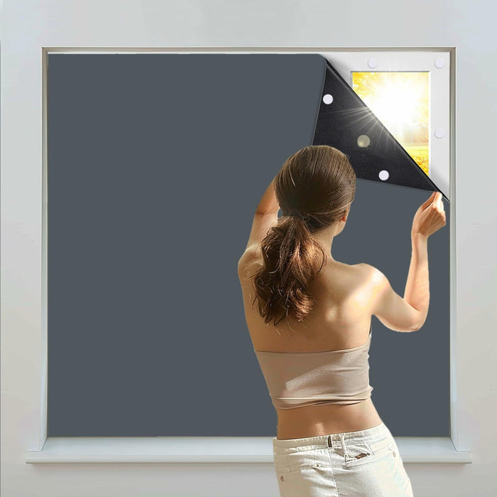 Jilron Blackout Curtain Beige 55x40in Portable Light Blocking 1 Pc by Deal US