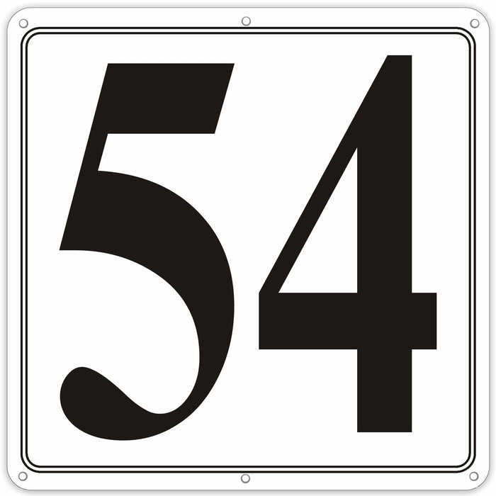 i-CowFun Aluminum Number Sign 54 12x12in Outdoor Parking Spot Large by Deal US