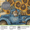 TIPIPARK Sunflower Shower Curtain 72x72 Waterproof Polyester with 12 Hooks by Deal US