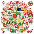 100PCS Christmas Children's Cartoon Santa Claus & Tree Waterproof Stickers by Deal US